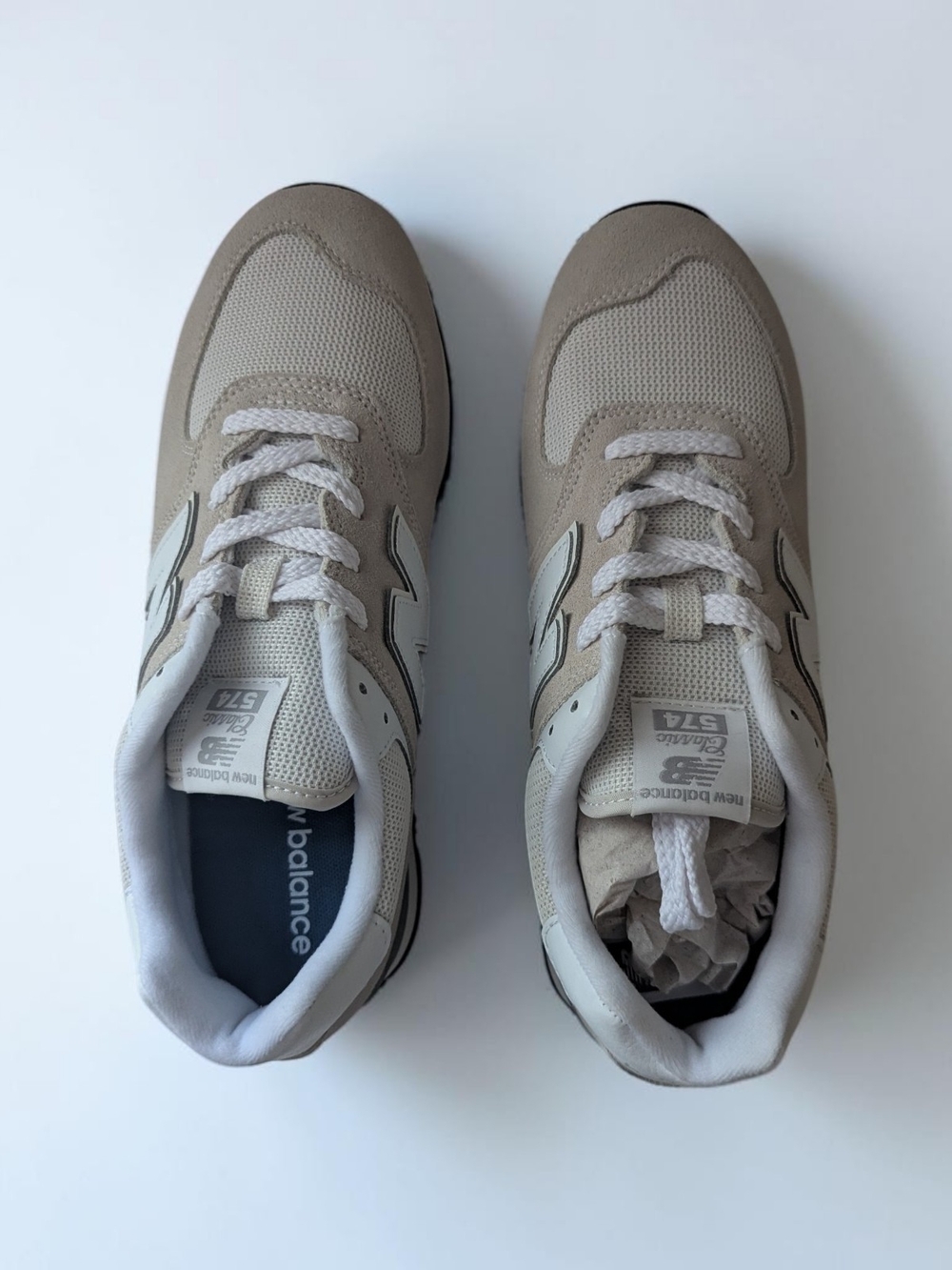 New Balance 574 Core Grey White Kids Size 6.5 Youth Sneakers GC574EVW Shoe - Picture 6 of 8